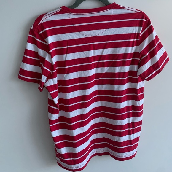 Brooks field mens t shirt red and white stripes - Picture 2 of 6